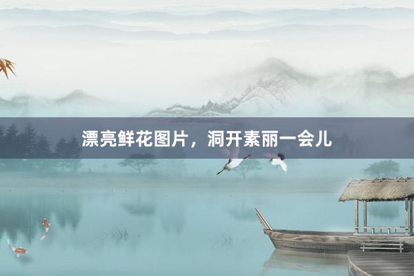 漂亮鲜花图片,洞开素丽一会儿